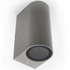 Φωτιστικό Οβάλ Διπλής Κατεύθυνσης 2xGU10 230V Polycarbonate IP54 Γκρι 3-07026